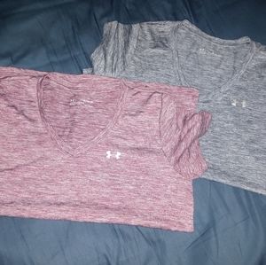 2 Women's Under Armour "HeatGear" shirts
